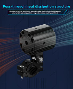 New 60W <b>Motorcycle</b> <b>Lighting</b> <b>Systems</b> Aluminum Casting LED Auxiliary Driving Lights Headlight IP68 Waterproof 2800K-6500K Light - Product Image 4