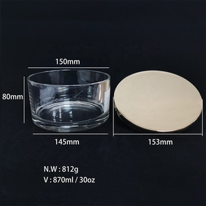 <span class=keywords><strong>3</strong></span> botes de vidrio transparente para velas, contenedor de vela con tapa de madera y Metal - Product Image 4