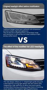 Conjunto de Faros Delanteros Modificados con <span class=keywords><strong>LED</strong></span>, DRL con Efecto de Escaneo y Señal de Giro Dinámica, Repuesto para Volkswagen Sagitar 2012-18 - Product Image 6