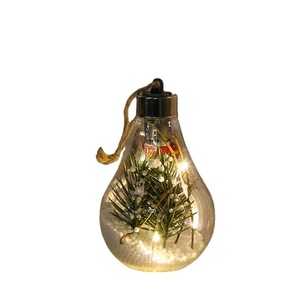 Luz LED Bombillas de Navidad Adorno Bola transparente Holly Pick Adornos de Navidad Árbol transparente Decoración Artesanía - Product Image 4