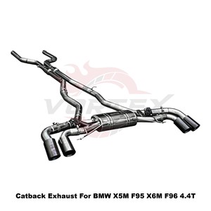 Sistema de Escape Catback con Válvulas Vortex SS304 para BMW X5M F95 X6M F96 4.4T S63 V8 2019-2024, Ajuste Directo - Product Image 2