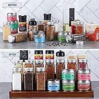 Vente en gros Porte-épices Porte-épices en bois de cuisine Organisateur à 3 niveaux Porte-épices de cuisine en bois sur pied Porte-épices de cuisine