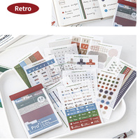 Livre d'autocollants décoratifs multifonctions découpés sur mesure, feuilles d'autocollants personnalisées, autocollants et décalcomanies pour agendas, journaux, carnets et fournitures de bureau