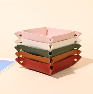 Bandeja organizadora de escritorio de cuero, muy vendida, para joyas, cosméticos, llaves con logotipo personalizado y artículos diversos. - Product Image 4