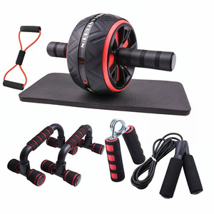 Set <span class=keywords><strong>de</strong></span> 7 piezas <span class=keywords><strong>de</strong></span> equipo <span class=keywords><strong>de</strong></span> fitness para el hogar con rueda abdominal, cuerda para saltar y soporte para flexiones, modelo transfronterizo - Product Image 3