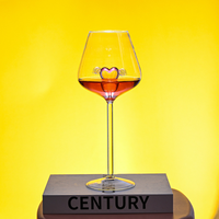 Verres à vin transparents en cristal à long pied, faits à la main, style américain, en borosilicate de haute qualité, capacité 500 ml, résistants à la glace
