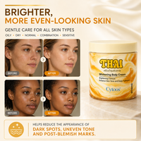 Crème Corporelle Éclaircissante Thaïlandaise pour le Visage, Crème Hydratante Éclaircissante aux Perles, Sans Cruauté Animale, pour Peaux Noires et Peaux Claires