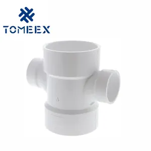 DWV riducente croce Tee 2-1/2x2 boccole forma uguale in bianco o grigio colori personalizzabili con 3 anni di garanzia ISO9001 CE
