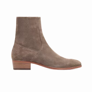 Stivaletti <span class=keywords><strong>Chelsea</strong></span> da Uomo in Vera Pelle Scamosciata, Punta Affusolata, Antiscivolo, Chiusura con Zip, Fatti a Mano - Product Image 1