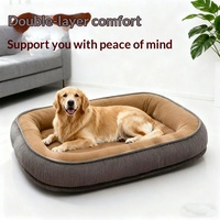 Coussin pour chien lavable, amovible, imperméable, respirant, chaud, en polyester, adapté à toutes les saisons ; Coussin pour chat, niche pour animaux de compagnie (Teddy, Pomeranian)