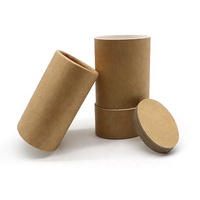 Conteneur ovale rechargeable écologique personnalisé pour bâton de déodorant Emballage cylindrique en papier kraft estampillé biodégradable blanc