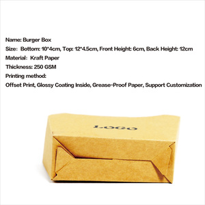 <span class=keywords><strong>Big</strong></span> Mac marrón corrugado de China. Hamburguesa en forma de hamburguesa saca fiambrera para la venta - Product Image 2