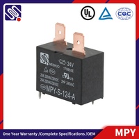 Meishuo MPY-S-124-A Mini PCB Relais Haute Puissance 24VDC 20A/16A Taille Miniature pour Climatiseur Usine 4 Broches Époxy Protégé