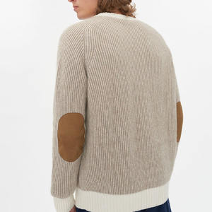 2023 мужской джемпер с круглым вырезом на заказ, вязаный свитер с кашемировым ребром и надписью для зимы - Product Image 2