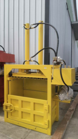 Presse à balles hydraulique multifonction de 10 tonnes avec vérins simples/doubles pour bouteilles en plastique, canettes, recyclage mixte - vêtements usagés