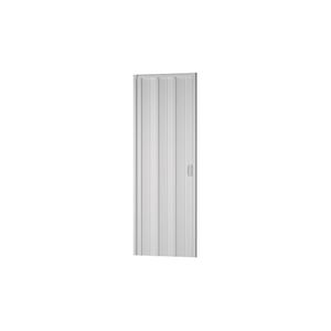 Porta Interna Pieghevole Moderna Bianca da 83cm per Bagno, Camera da Letto, Cucina, Hotel, Soggiorno, Villa, Scuola, Appartamento - MDF e Vetro - Product Image 1