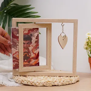 Cadre <span class=keywords><strong>photo</strong></span> mural rotatif double face en MDF, édition Noël, personnalisé, 4x6, de bonne qualité, vente chaude - Product Image 1