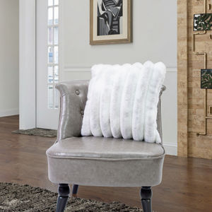 Funda de cojín de cojines de Interior de piel de conejo a rayas de lujo para decoración del hogar - Product Image 6