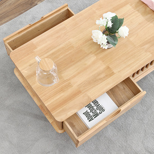 Mueble de TV Nórdico de Madera Maciza con Almacenamiento, Juego de Sala de Estar, Color Madera Natural - Product Image 2