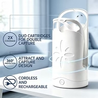 Lampe anti-moustiques sans fil alimentée par USB, attrape-insectes volants avec 6 cartouches collantes pour une utilisation intérieure et extérieure
