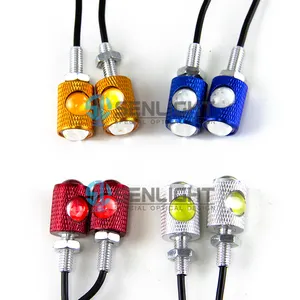 Universal Motorcycle Bolt-On LED Lamps Double Eagle Eye Lights License Plate Lights Taillight Rear Fog Lights