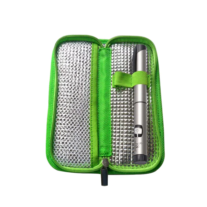 Mini Water Resistant Diabetic Medical Case Inner Mesh Pocket Aluminum Foil Insulated Lining Insulin Bag Cooler for Medication