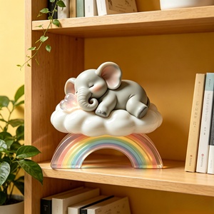 Scultura di <span class=keywords><strong>Elefante</strong></span> Arcobaleno BZY Personalizzabile, <span class=keywords><strong>Grande</strong></span> Decorazione da Esterno o da Tavolo per Arredamento Casa, Scultura in Resina - Product Image 5