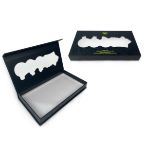 Packaging hair extensions package custom logo black magnetic boxes