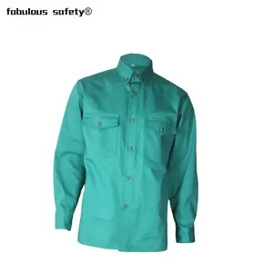 Camisa reflexiva de segurança de algodão para homens de trabalho personalizados
