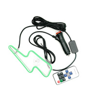 Lumière d'ambiance néon LED pour fenêtre de voiture, décoration intérieure, lumière en forme de cœur, effet lumineux, compatible OLIVER
