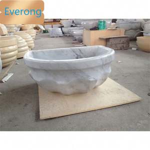 Évier de hammam de bain en marbre blanc en pierre naturelle en forme de <span class=keywords><strong>lotus</strong></span> pour sauna turc Spa - Product Image 1