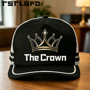 Gorra Trucker de Lona Estructurada de 5 Paneles con Logotipo Personalizado, Venta al por Mayor, Bordada, con Visera de Malla y Cierre Snapback de Una Sola Fila - Product Image 3