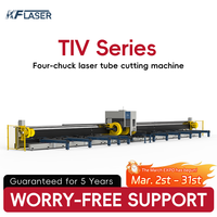 Máquinas de Corte Láser, Máquina de Corte de Tubos Láser de 30kw, Cortadora Láser CNC Industrial Automática de 4 Mandos para Tubos, Fibra de Carbono y Metal