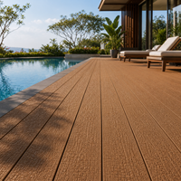 Premium WPC Außenbereich Moderner Rutschfester Wasserdichter UV-Beständiger 3D-Holzmaserung Outdoor-Garten-Terrassen-Bodenbelag