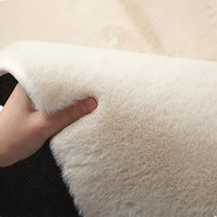 Tapis confortable et doux à poils longs de couleur unie, adapté à de nombreuses occasions