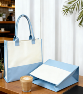 Sac de shopping en coton personnalisable de haute qualité avec logo, réutilisable, poignée en corde, plusieurs couleurs, vente en gros - Product Image 4