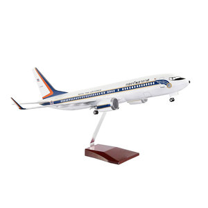 Modèle d'avion 737 spécial <span class=keywords><strong>du</strong></span> <span class=keywords><strong>roi</strong></span> thaïlandais de 47 cm avec lumières, simulation d'avion de passagers, cadeau, ornement, collection d'aviation - Product Image 1