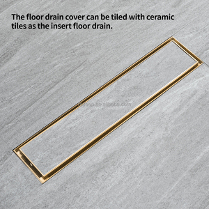 Scarichi doccia Standard USA con adattatore filettato e giunto in gomma bagno inserto per piastrelle in acciaio inossidabile scarico lineare a pavimento - Product Image 3