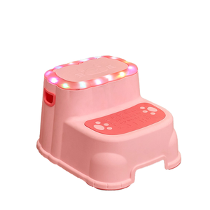Detachable Double <strong>Step</strong> Lion-Design Plastic Toilet Stool Toddlers Potty Training Light Feature Product <strong>Baby</strong> Bath - Product Image 3