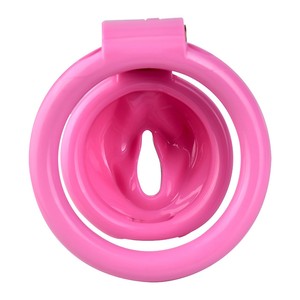 FRRK Sissy pembe bekaret kafes vajina pembe kedi erkek bekaret cihazlar için 4 yüzükler BDSM köle seks oyuncağı ile adam küçük horoz kafes - Product Image 6