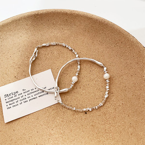 Pulsera de plata de ley S925 con perlas naturales, diseño geométrico de grado AAA para mujer, uso diario - Product Image 4