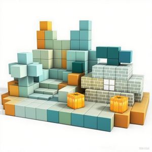 Set de Bloques Magnéticos <span class=keywords><strong>en</strong></span> Cubo Winchoice para Niños y Padres, Juguete Educativo de Construcción 3D Inspirado <span class=keywords><strong>en</strong></span> <span class=keywords><strong>Minecraft</strong></span> para Aprendizaje Divertido STEM - Product Image 3