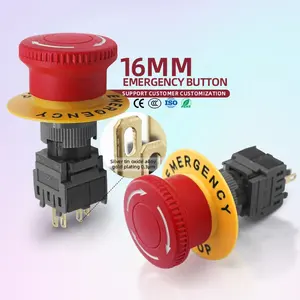 BENLEE 16mm Push Stop Interruptor de parada de emergencia a prueba de explosiones Botón DE EMERGENCIA Apagado y encendido Botón de control a prueba de explosiones