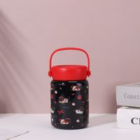 Bouteille d'eau isotherme à double paroi en acier inoxydable 304 ODM pour enfants, avec couvercle rabattable à motif de dessin animé, mignonne, réutilisable pour l'école