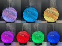 Humidificateur LED pour chambre à coucher et bureau à domicile, diffuseur d'huiles essentielles, purificateur d'air à ultrasons en verre