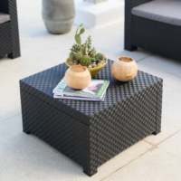 Ensemble de meubles d'extérieur Diva Tte 2 fauteuils et table, design contemporain, en polypropylène, non pliable, respectueux de l'environnement, pour jardin