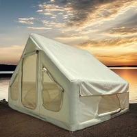 Grande tente de camping familiale en plein air, toile d'extérieur imperméable, tente de camping gonflable en coton