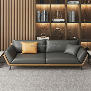 Ensemble de canapés de direction modulaires modernes en cuir écologique, durables, personnalisables en couleur et en taille, Lovezone, pour bureau à domicile, salon - Product Image 4
