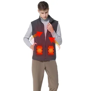 Vinmori Functional Winter Elastic Size USB Electrical Rechargeable Battery Heated Vest