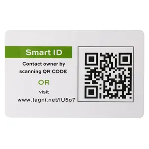 Cashless E-Betaling 13.56 Mhz Programmeerbare Rfid Kaart Met Qr Code